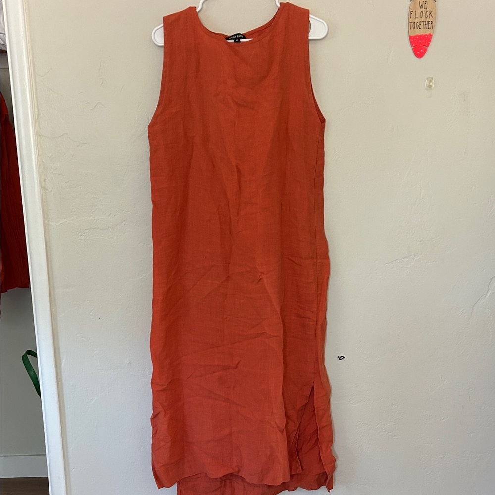 Ilana Kohn Vibrant Orange 🍊 Linen Dress